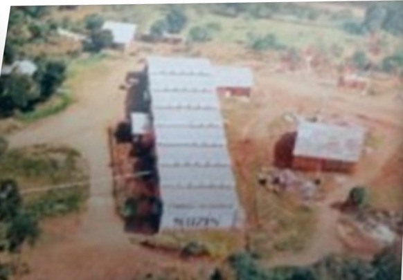 Vista aérea antiga da empresa