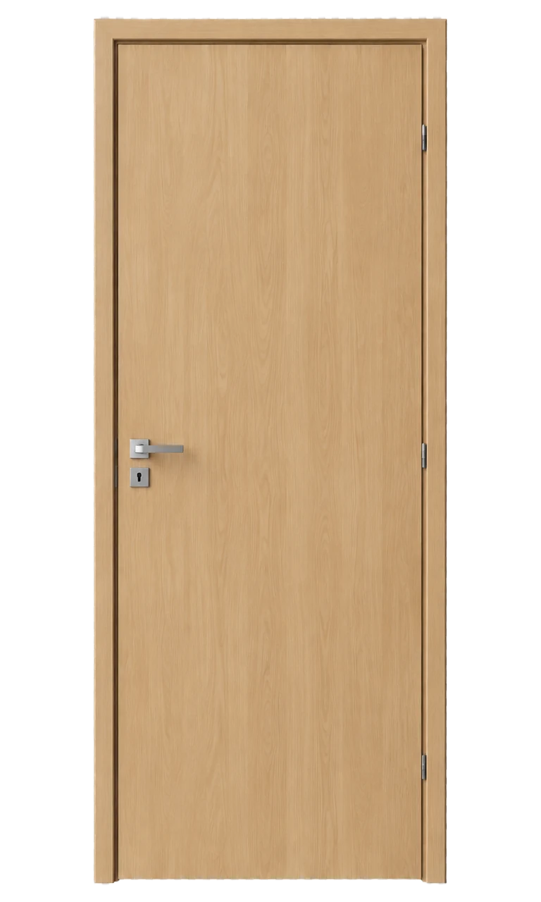 Porta em acabamento amadeirado